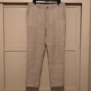 Zara men’s beige linen pants
